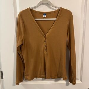 Old Navy Brown Long Sleeve Button Down Shirt